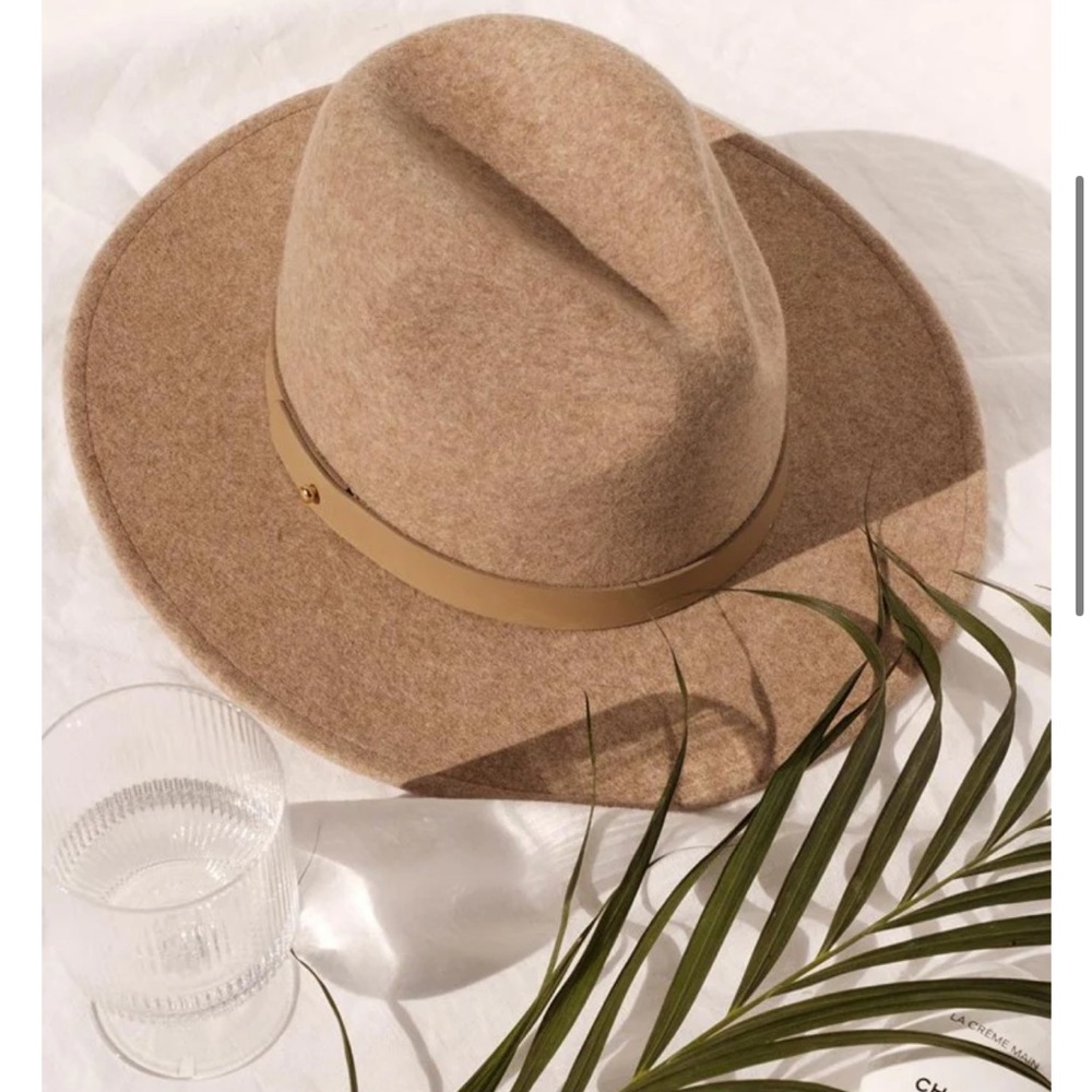 Lack of Color Tan Wool Hat with Wide Brim